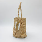 StrawWeave Eco-Friendly Handmade Raffia Flower Crochet Bag, Women's French Vacation Woven Bucket Tote, Summer Beach Top-Handle & Shoulder Handbag